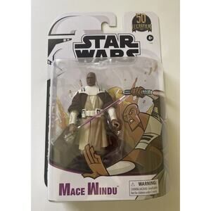 Star Wars The Black Series Clone Wars Mace Windu 50th Anniversary Figure NEW